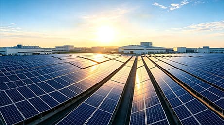 Industrial solar power plant